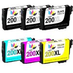 Epson 200XL T200XL Black &amp; Color 6-pack HY Ink Cartridges