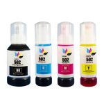 Epson 502 T502 Black &amp; Color 4-pack Ink Bottles