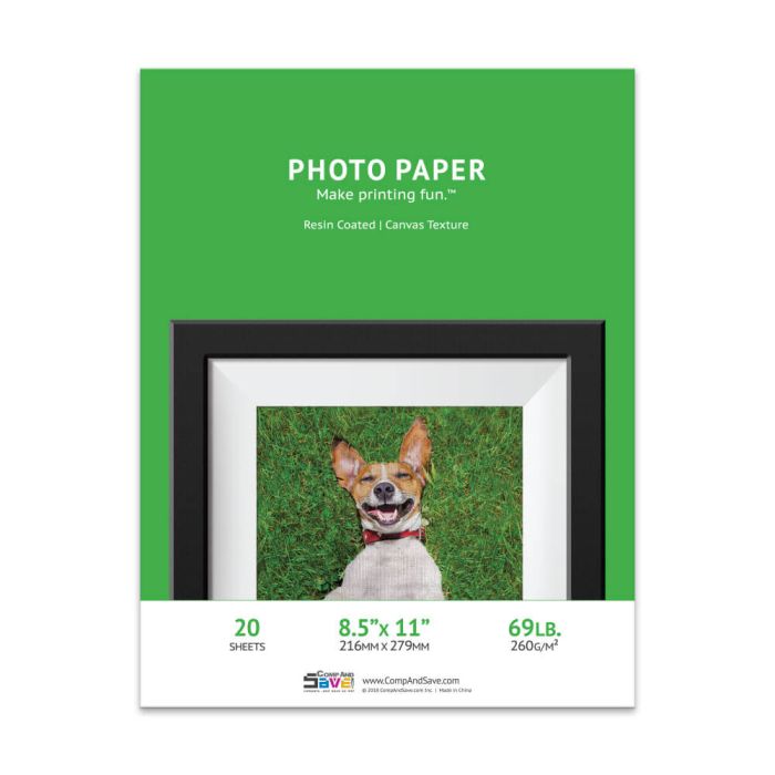 8.5 x 11 Canvas Textured Inkjet Photo Paper