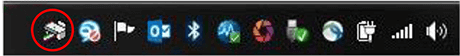 Printer icon on Windows Taskbar